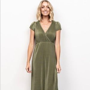Baltic Born Athena Dress in Olive Green